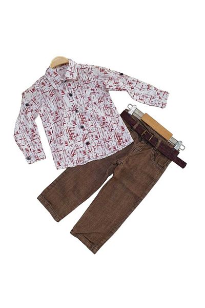 Doradino Jeans Belted Shirt Suit