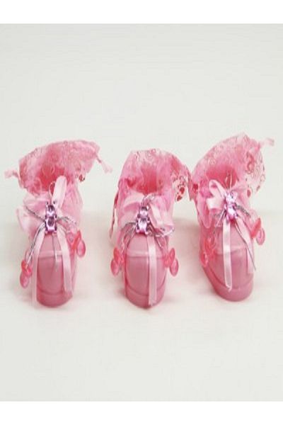 Kazanabil 12 PACK BABY BOOTS SHAPE GIFT BAG PINK