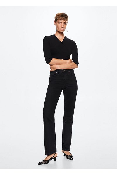 MANGO Schwarzer Damenpullover 37093842