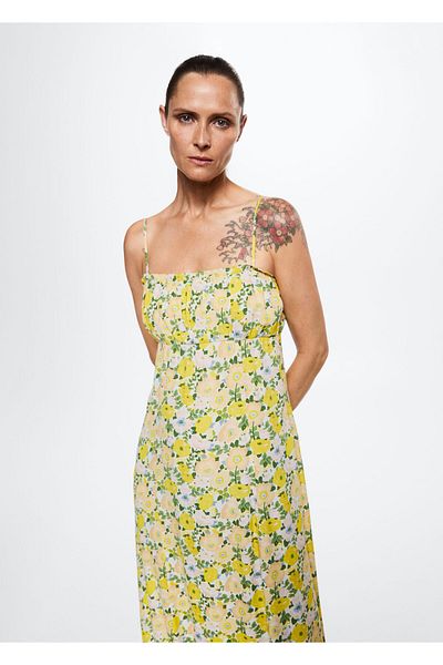MANGO Woman Rochie pentru femei pentru adulți galben pastel37054032