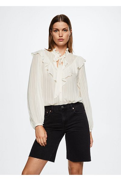 MANGO Woman Off-White Women's Bustier 37004041
