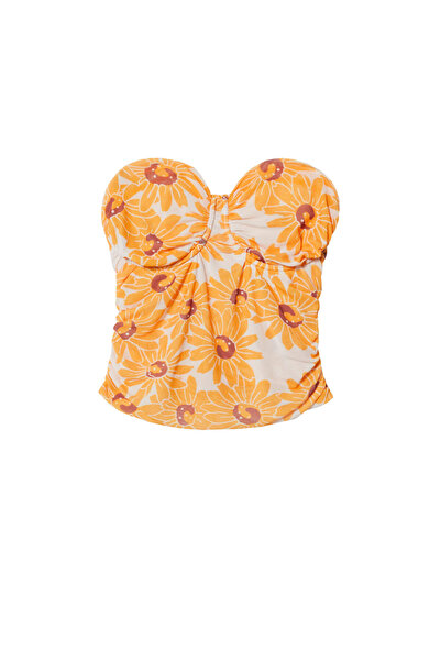 MANGO Woman Πορτοκαλί γυναικείο μπουστάκι 37071320