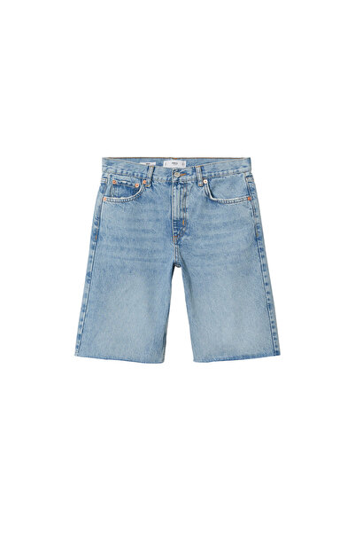 MANGO Woman Orta Denim Rengi Kadın Yetişkin Şort & Bermuda 37050458