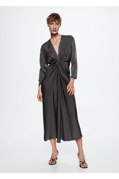 MANGO Woman Γυναικείο φόρεμα για ενήλικες κάρβουνο37035931