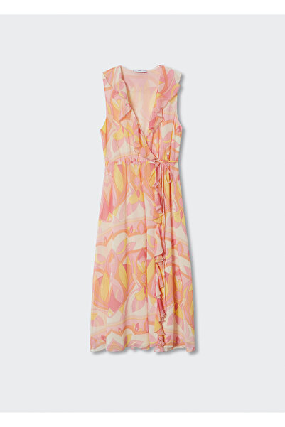 MANGO Woman Pembe Kadın Elbise  37031314