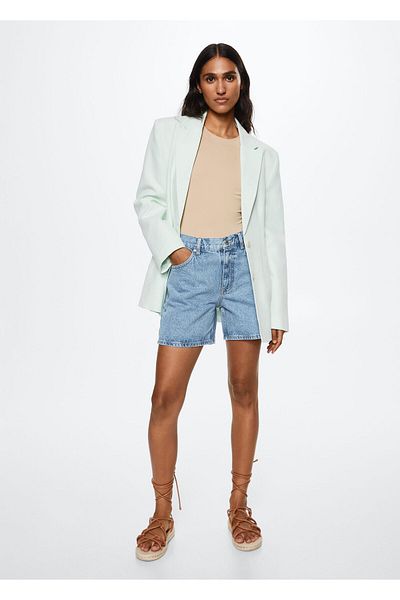MANGO Woman Pantaloni scurți și bermude pentru adulți pentru femei de culoare medie denim37000327