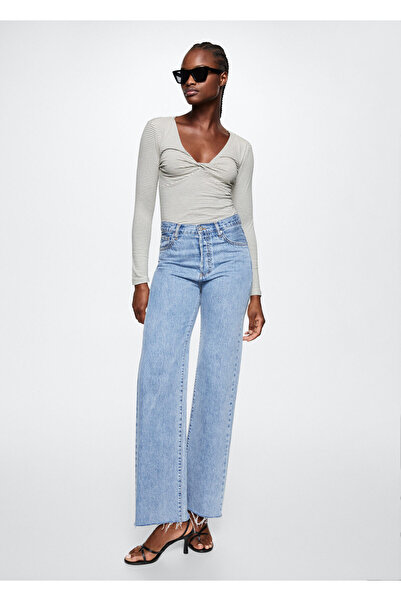 MANGO Woman Tricou de damă Off White 37005945