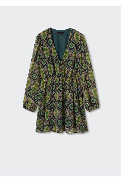 MANGO Woman Zöld női ruha37068260