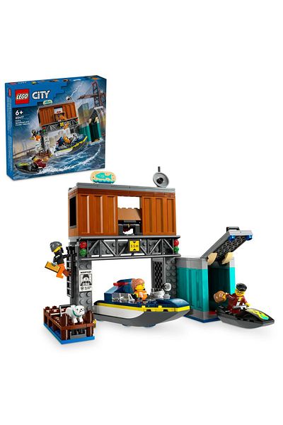 LEGO ® Construction Set for City Police Speed Boat and Thieves Hide 60417 - 6+ (311 Pieces)