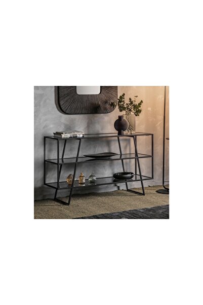 larissa design Dresuar siyah camlı