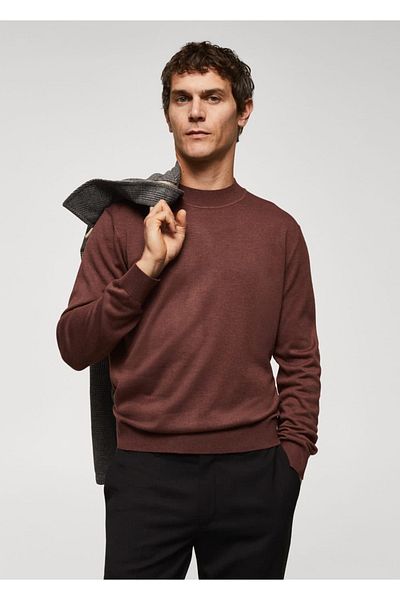 MANGO Man Πουλόβερ Perkins Collar από ανακυκλωμένο ύφασμα