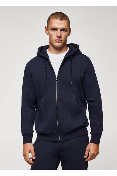 MANGO Man Cotton Hooded Zippered Jacket