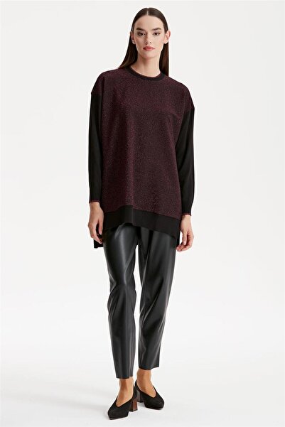 Tığ Triko Simli Triko Tunik-Fuşya TNK.21269.1-43