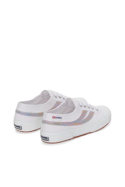 Superga 2953 Swallow Tail Lame Women's White Ankle Sneakers
