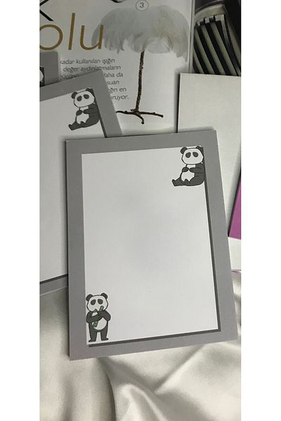 CASALINGHI Panda Printed Memo Pad Notepad Pretty Bear School Notebook (50 Sheets) - 10.5X14.5 cm