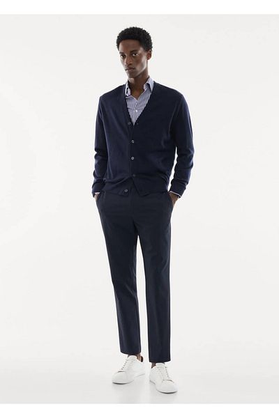 MANGO Man 100% merino wool cardigan