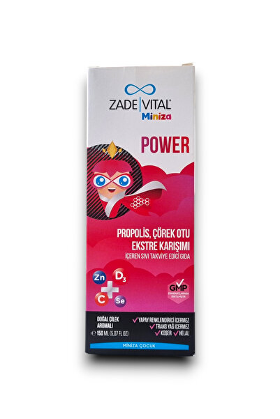 Zade Vital Miniza Power /Çocuklar İçin/ Propolis, Çörek Otu Ekstre Karışımı /...