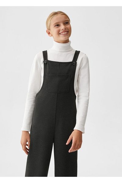 MANGO Kids Stilvolle Salopet mit Hahnentrittmuster