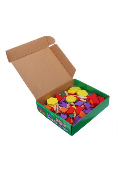 Genel Markalar Wooden Toys 125 Parça Ahşap Eğitici Tangram Puzzle Blok Seti