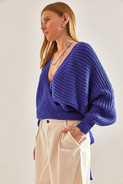 Bianco Lucci Women's Tie Detailed Knitwear Cardigan