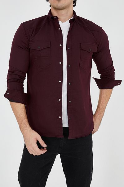 ENZİM JEANS Men's Washed Denim Shirt