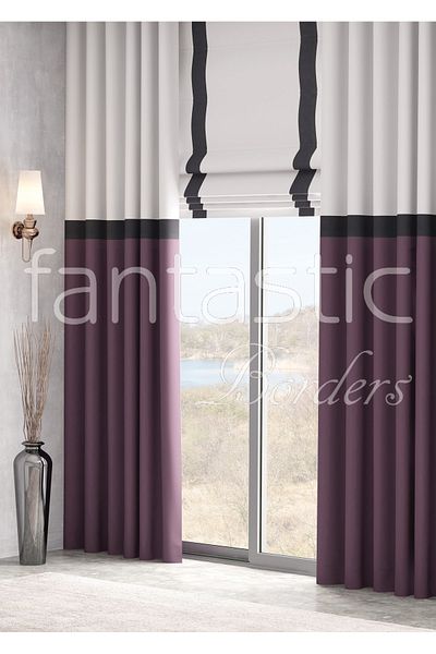 FANTASTIC BORDERS BORDURA PERDEA LATĂ ȚESUTĂ DE CULOARE SOLIDĂ / ACCESORII (7 CM. LĂȚime - 3,5 MT. LUNGIME)