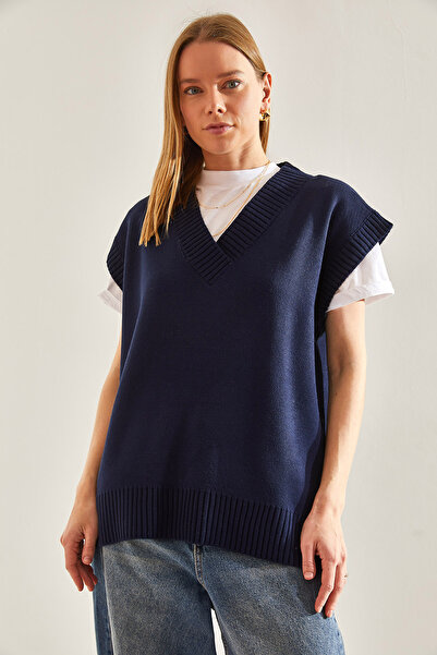 Bianco Lucci Жіночий светр з V-подібним вирізом Suveter