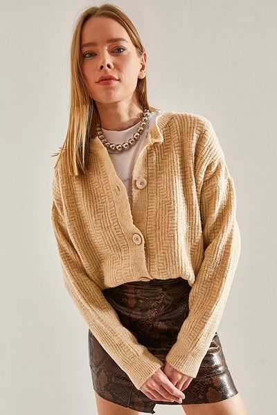 Bianco Lucci Strickcardigan mit fünf Knöpfen für Damen