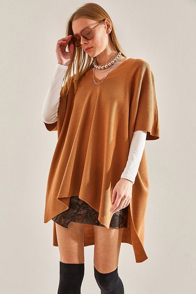 Bianco Lucci Poncho-Pullover für Damen