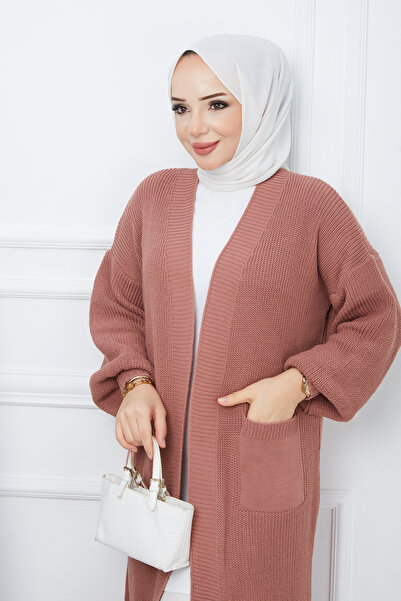 Pamuk Butik Γυναικεία Casual Πλεκτή Ζακέτα με τσέπες