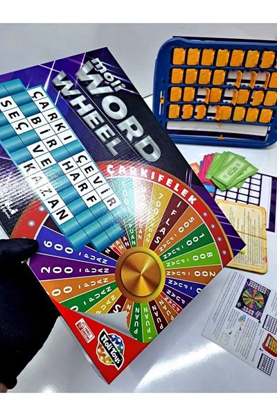 BERK AY TİCARET Moli Toys Wheel of Fortune Game Word Wheel Wheel Spray Moli Wheel Turn