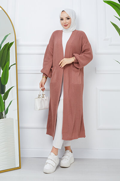 Pamuk Butik Γυναικεία Casual Πλεκτή Ζακέτα με τσέπες