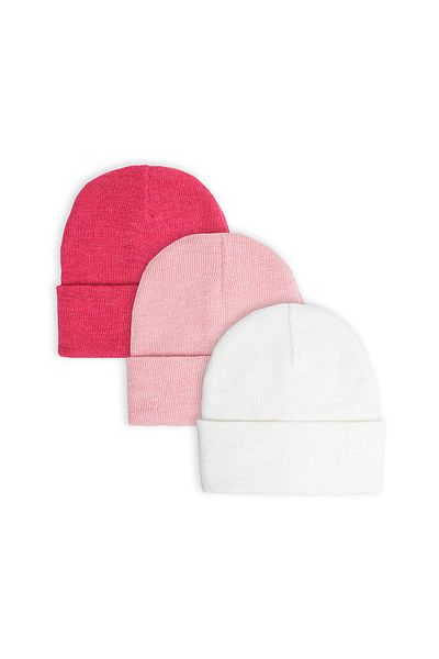 Line Smart Set of 3 Colorful Winter Folded Beanies