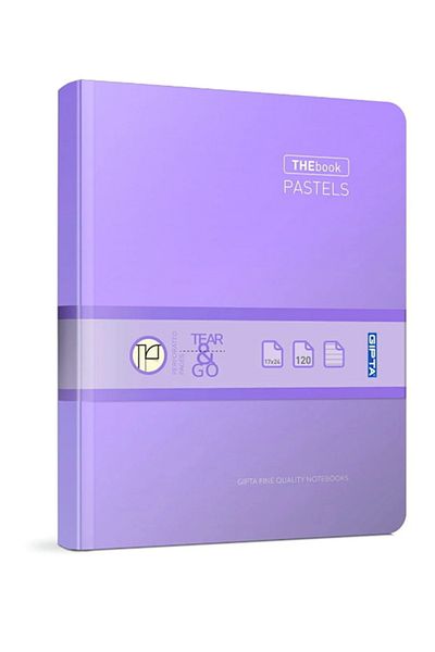 Gıpta Pastel 17x24 120 Sheets Ruled Notebook with Hard Cover - The Book