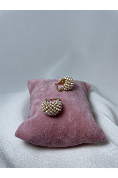 XUPING JEWELRY Kadın Çelik Gold İnci Detay Küpe