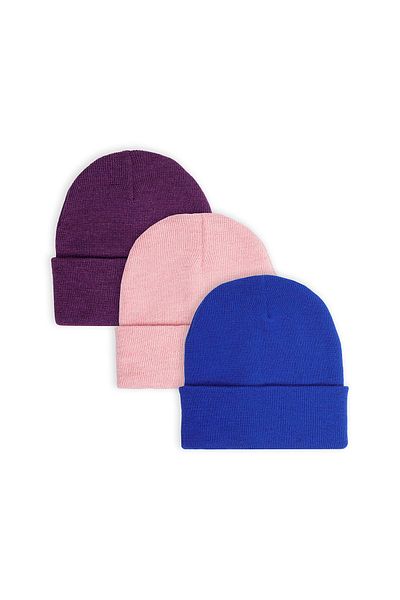 Line Smart Set of 3 Colorful Winter Folded Beanies