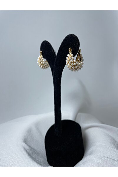 XUPING JEWELRY Kadın Çelik Gold İnci Detay Küpe