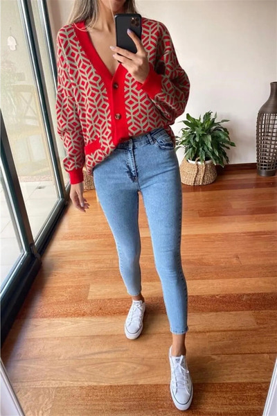 bluewoopss Blue Woops Açık Kar Yıkama Dar Paça Kadın Skiny Renk Atmaz A.c.a.i.p