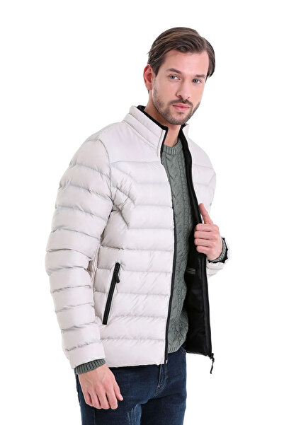 Geppetto Slim Fit Plain Efes Judge Collar Puffer Jacket