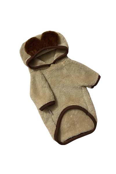 GedyCo Beige Premium Plush Medium Breed Dog Sweatshirt (Suitable for dogs from 8 kg to 20 kg)