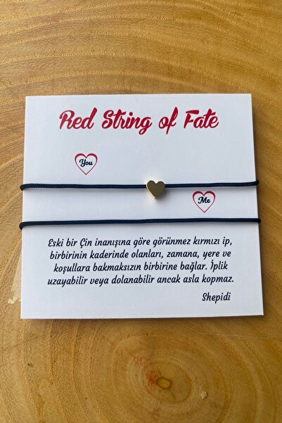 Shepidi 2'li Sevgililer Günü Red String Of Fate Kabala Uzakdoğu Inanış Dilek ...