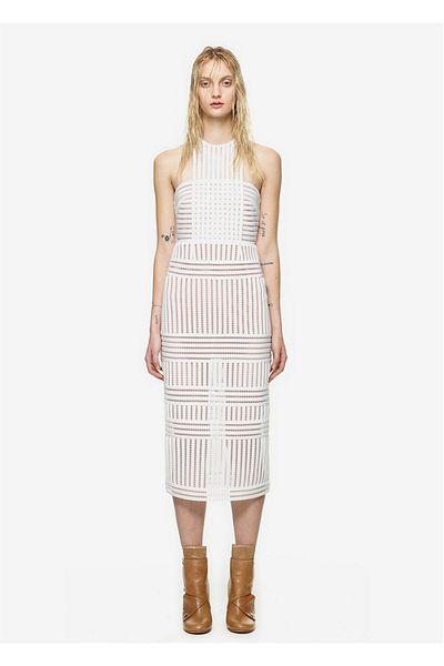 nish for you White Midi Design Dress