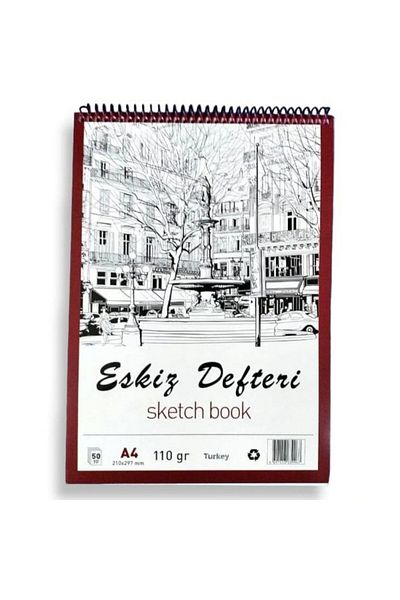 Art Tone ANCIENT DRAWING BOOK SPIRAL SKETCH BOOK A4 110 GR 50 SHEETS