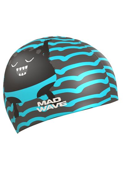 Mad Wave MONSTER Silicone Kids Bonnet (Blue)