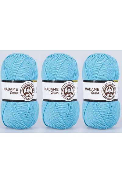 Ören Bayan Ören Madame Cotton Νήματα πλεξίματος χειρός 100 gr 3 τεμάχια Χρώμα 016 Τυρκουάζ
