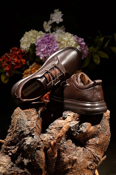 Pierre Cardin Ανδρικά 100% δερμάτινα καφέ παπούτσια casual που παρουσιάζουν κομψότητα και άνεση σε ένα μοντέλο με καινοτόμο στυλ