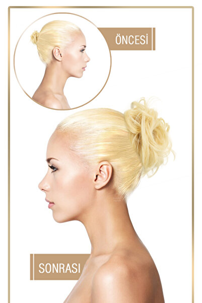 KONAK PERUK Πλατινένιο κούμπωμα με ελαστικό κότσο