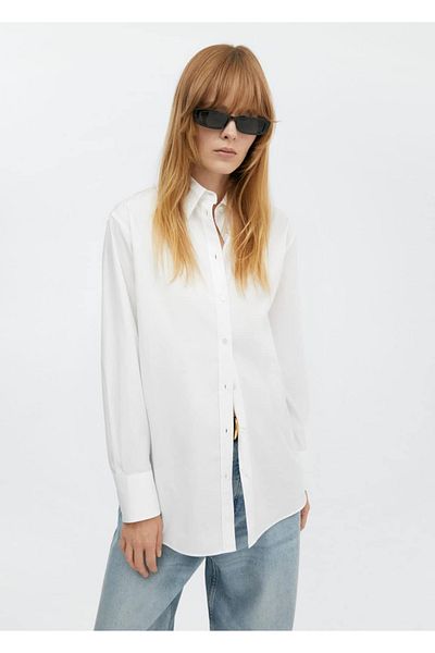 MANGO Woman Cămașă lungă oversize