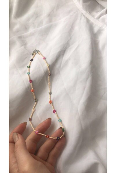 Bestofcase boncuk papatya kolye (çiçek kolye)