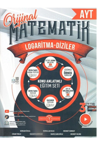 Ankara Yayınları Orijinal Ayt Matematik Logaritma Diziler Konu Anlatımlı Eğitim Seti